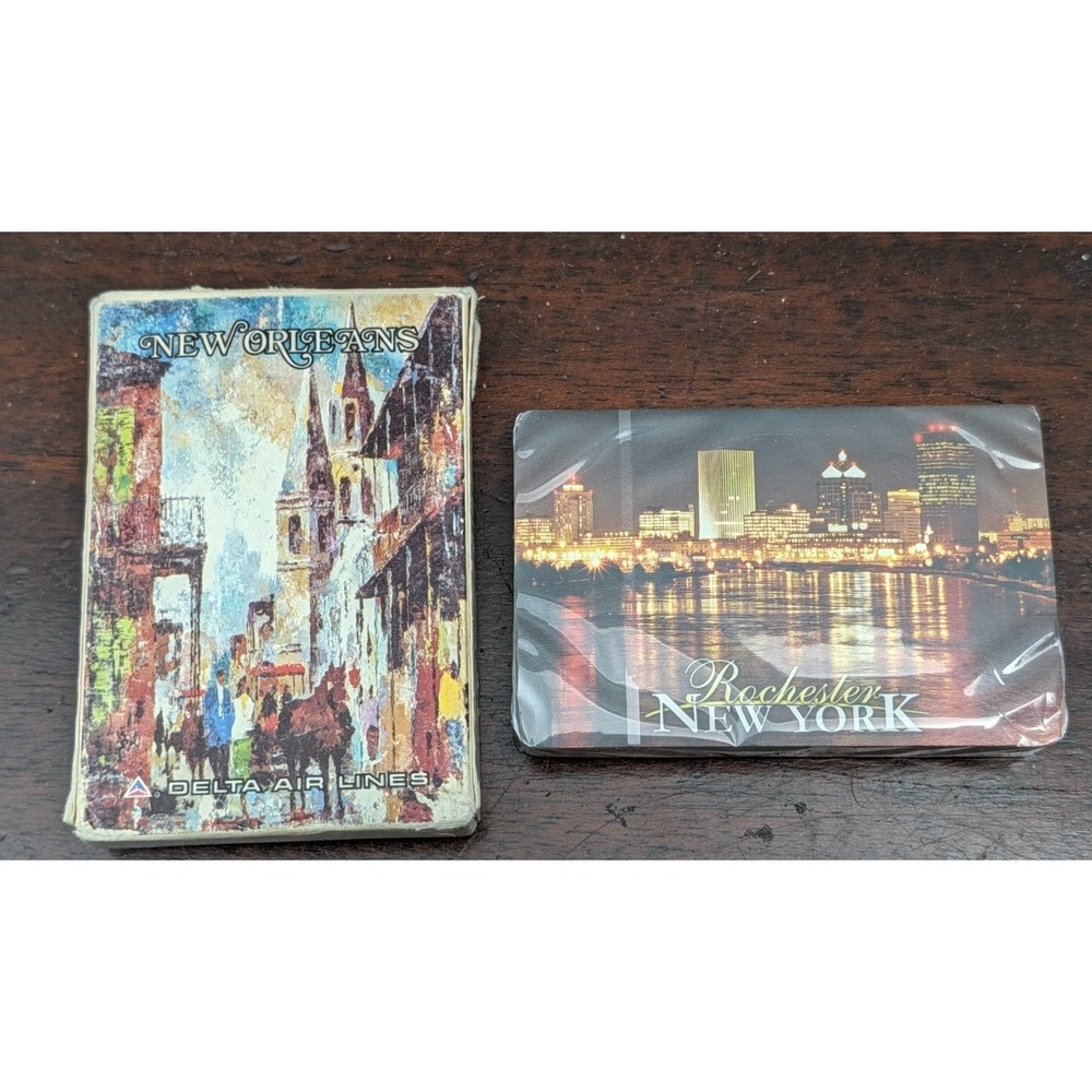 Delta Air Lines New Orleans & Rochester New York Playing Cards 2 Deck Lot